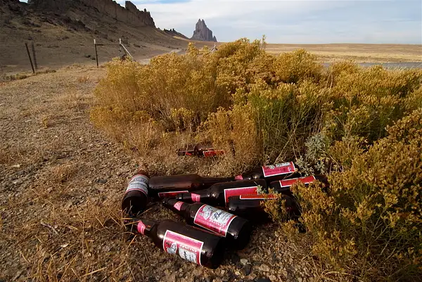 The Sacred and the Profane - Shiprock and Beer Bottles...