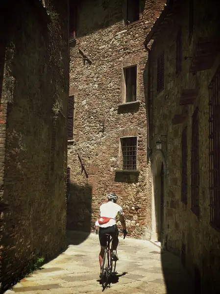 Dan as We Ride for Cortona by Dave Wyman