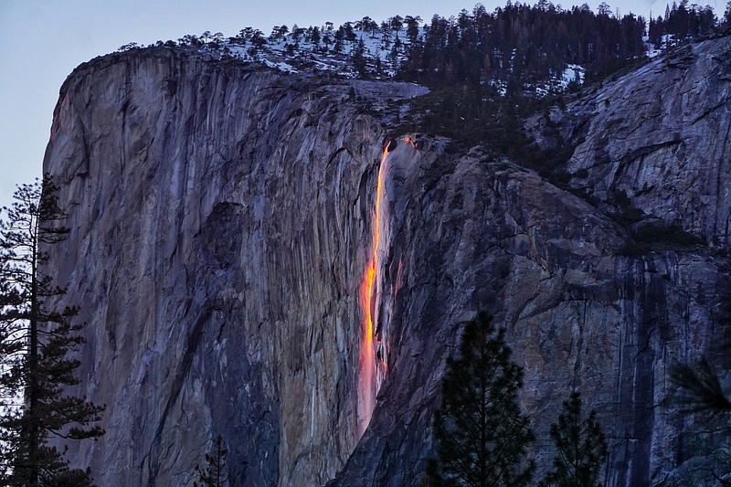 El Capitan and the Last Light on the Fire Fall
