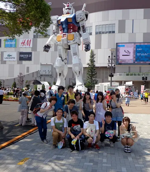 IAESTE in Odaiba, Japan with a Gundam by Cultural Vistas