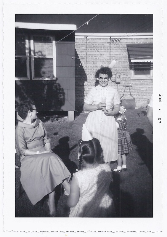 Gail's first birthday 6-57 Arlene Beer, Dorothy