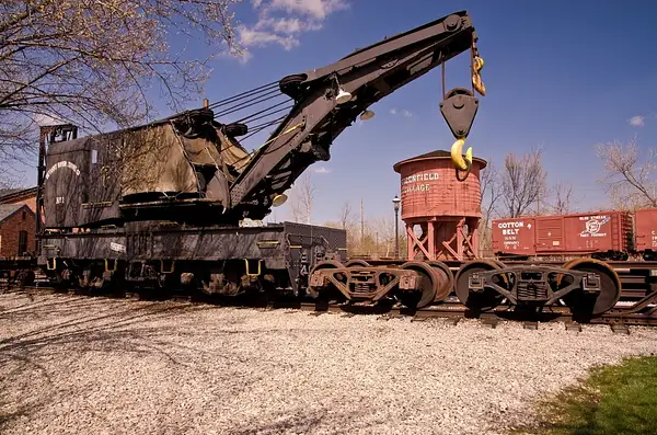 Old Railroad Wrecking Crane by SDNowakowski