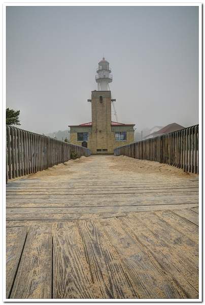 Whitefish Point Lighthouse in the Fog by SDNowakowski
