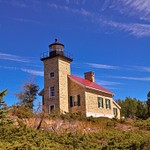 Copper Harbor Lighthouse on Lake Superior in the Upper Peninsula of Michigan taken in 2010