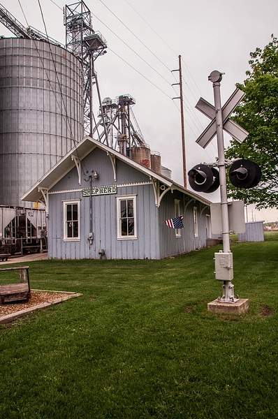 Sheperd Railroad Depot & Museum in Sheperd, Michigan by...