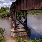 Old Railroad Bridge over the Manistee River in Mesick, Michigan