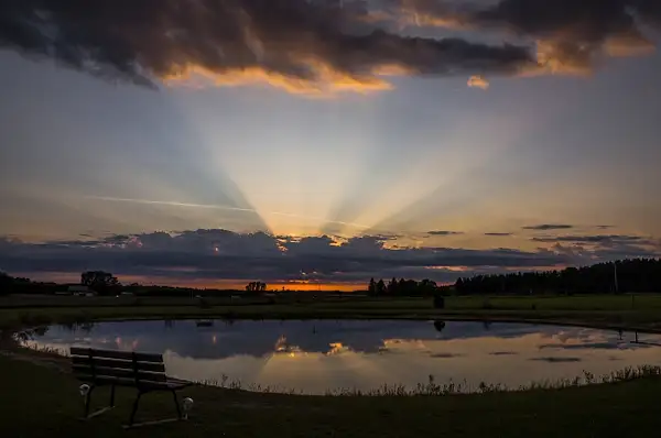 Sunset over the Pond by SDNowakowski