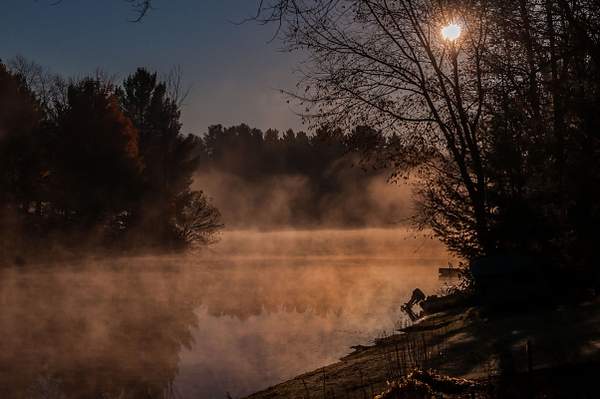 2015 Gitchegume Lake Sunrise & Sunset in October -...