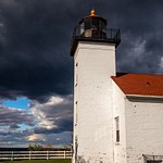 2015 Sand Point Light in Escanaba, MI. with Clouds @ Sunset