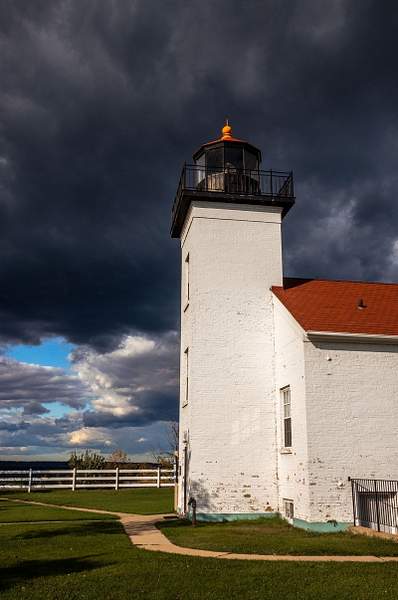 2015 Sand Point Light in Escanaba, MI. with Clouds @...