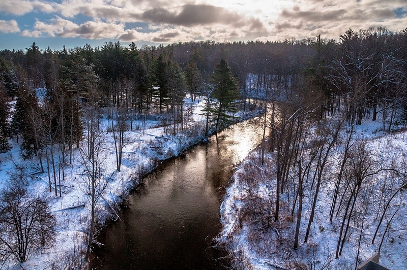 Pine River from the M-37 Bridge