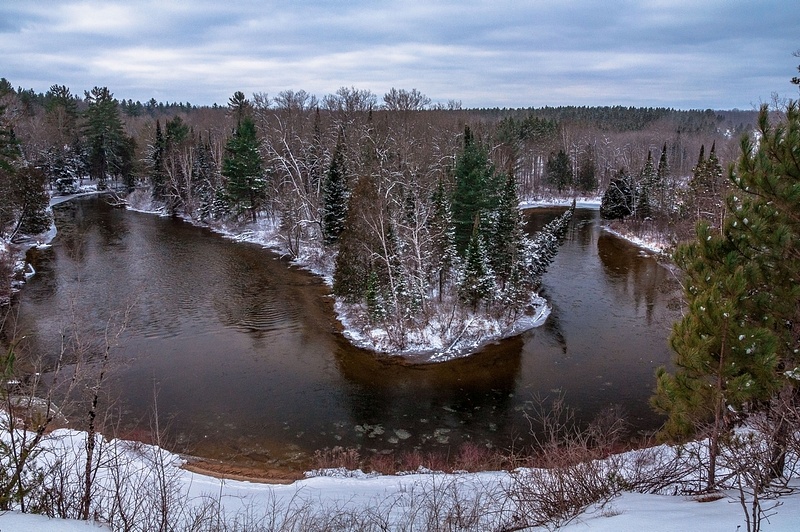 Snow on The Manistee River