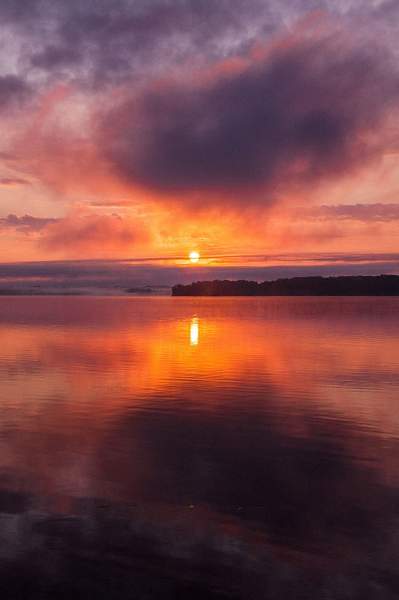 2012 Sunrise on Duck Lake inside Interlochen State Park...
