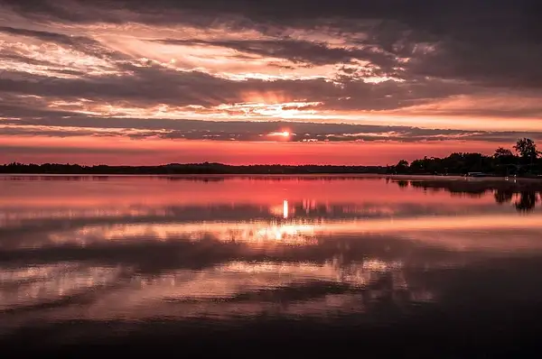 Sunrise on Lake Cadillac by SDNowakowski