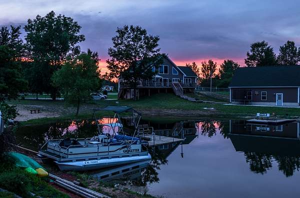 2017 Lake Gitchegumee sunset evenings around the lake in...