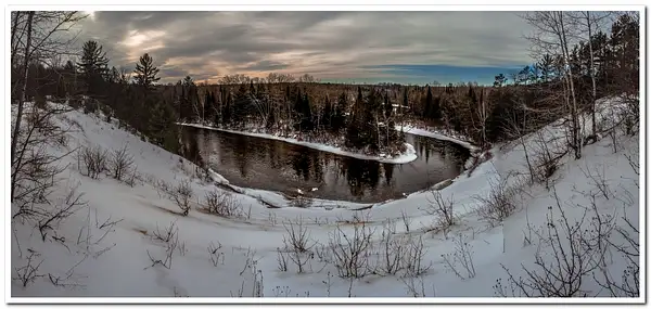 Manistee River @ County Line winter by SDNowakowski