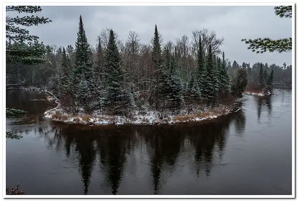 Fresh Snow on the Manistee River by SDNowakowski