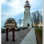 2018 Marblehead Lighthouse sitting on the Shore Line of Lake Erie on December 29, 2018