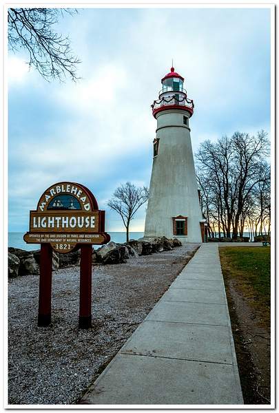 2018 Marblehead Lighthouse sitting on the Shore Line of...