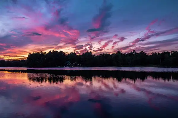 Sunset over Lake Gitchegumee by SDNowakowski