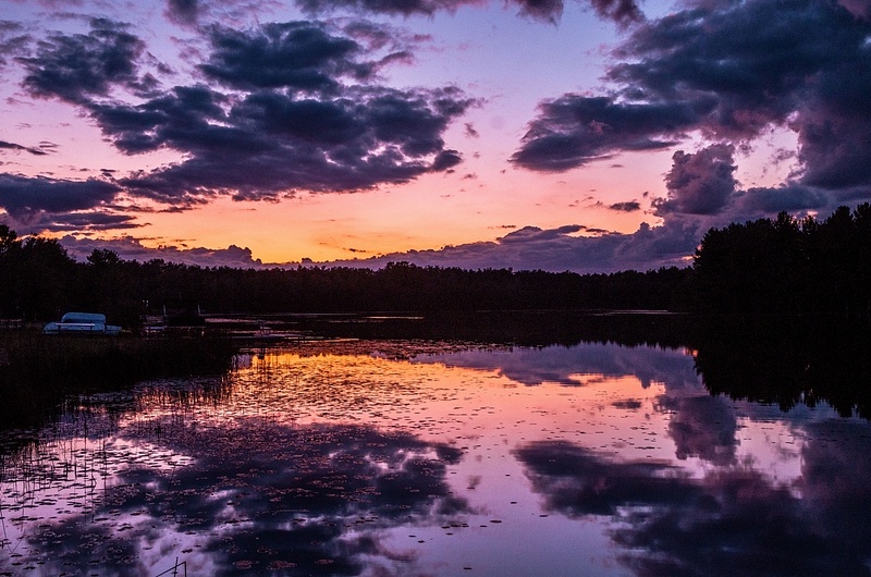 Sunset over Lake Gitchegumee