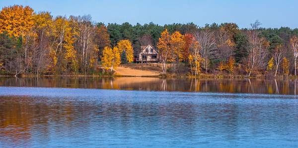 Fall Colors across Lake Gitchegumee by SDNowakowski