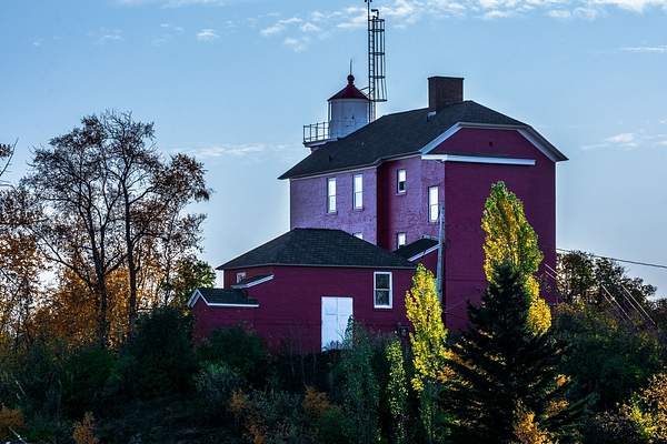 2019 Marquette Harbor Light Falls Colors in October by...