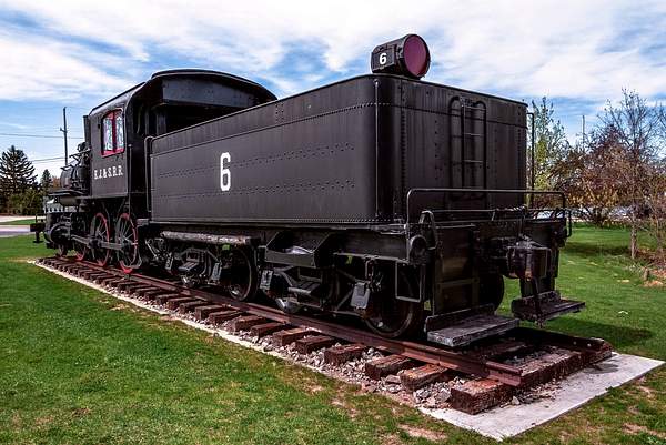 2018 EJ&S #6 Steam Locomotive on Display in a Park...