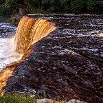 2017 Tahquamenon Upper Falls located Inside Tahquamenon Falls State Parkon an overcast day in August