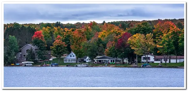 Fall Colors across Dayhoff Lake by SDNowakowski