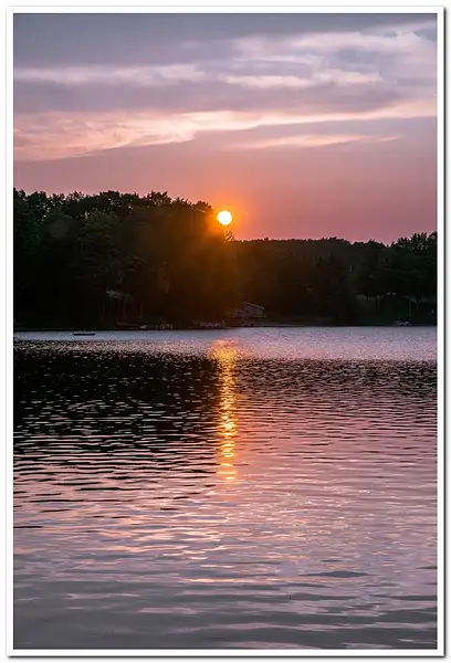 Evening Sunset over Dayhuff Lake by SDNowakowski