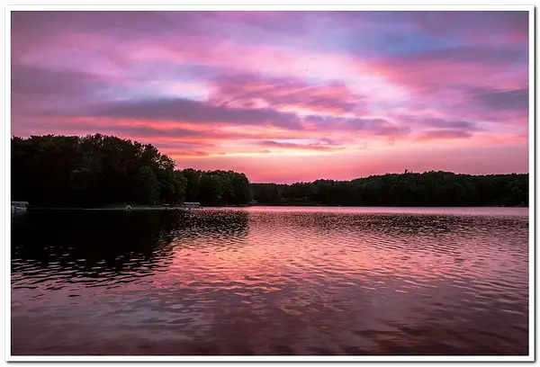 Evening Sunset over Dayhuff Lake by SDNowakowski
