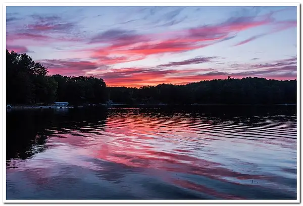 Sunset over Dayhuff Lake by SDNowakowski