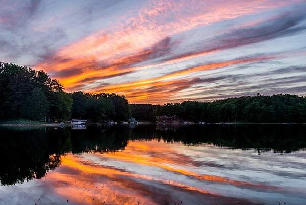 2022 Progression of a Sunset on Lake Dayhuff in Boon,...