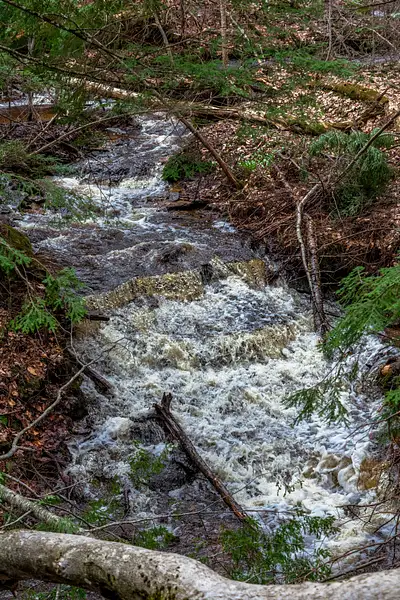 2023 Laughing Whitefish Falls during the spring thaw in...