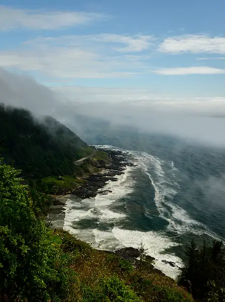 Vertical Fog Lifting from Cape Perpetua Viewpoint by...