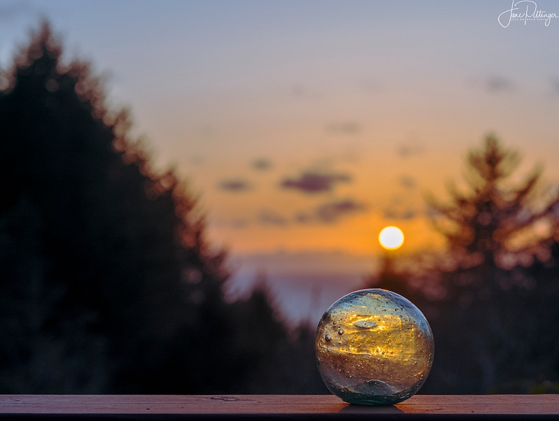 Sunset in a Glass Ball