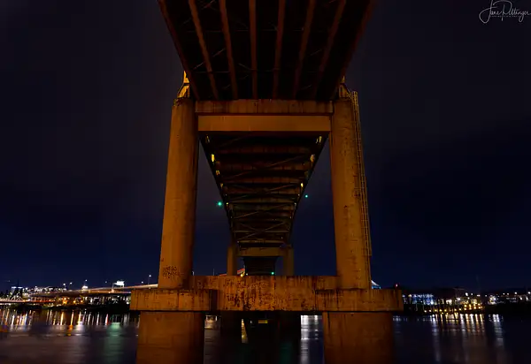 Under the Bridge at Night 2 by jgpittenger