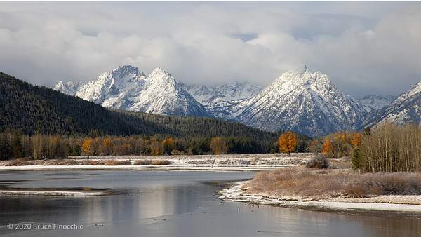 Early Winter Storm Clears The Teton Peaks From OxBow...
