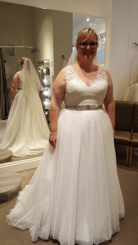 Simple empire waist plus size bridal gowns from Darius Bridal