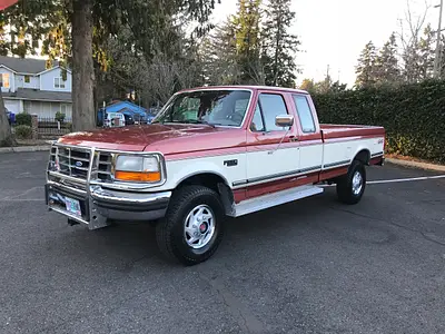 1994 Ford F250 Extra Cab Copper and White