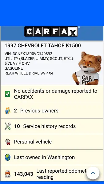 1997 Chevy Tahoe 2-Door 149k Miles by...