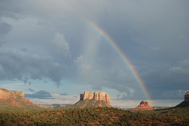 Rainbow over Bell Rock 070309