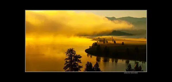 Sunrise - Proser Lake High Sierra by Gino De  Grandis