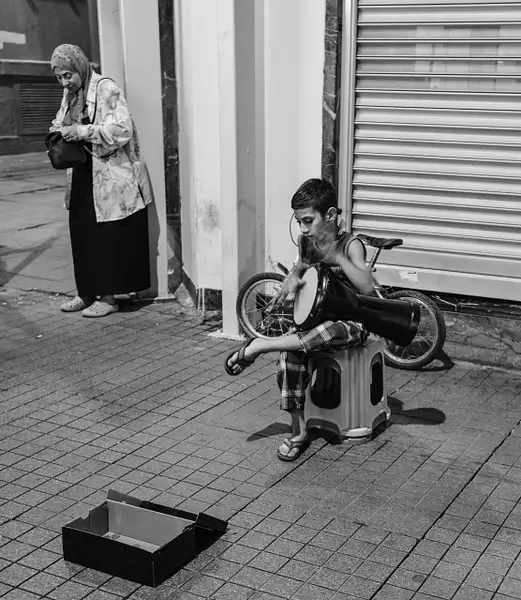 ISTANBUL - Amazing Kid playing in the street on late...