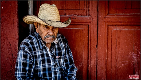 Portrait of  a blind Mexican man
