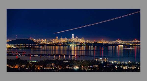 SF by Night from San Mateo Hills by Gino De  Grandis