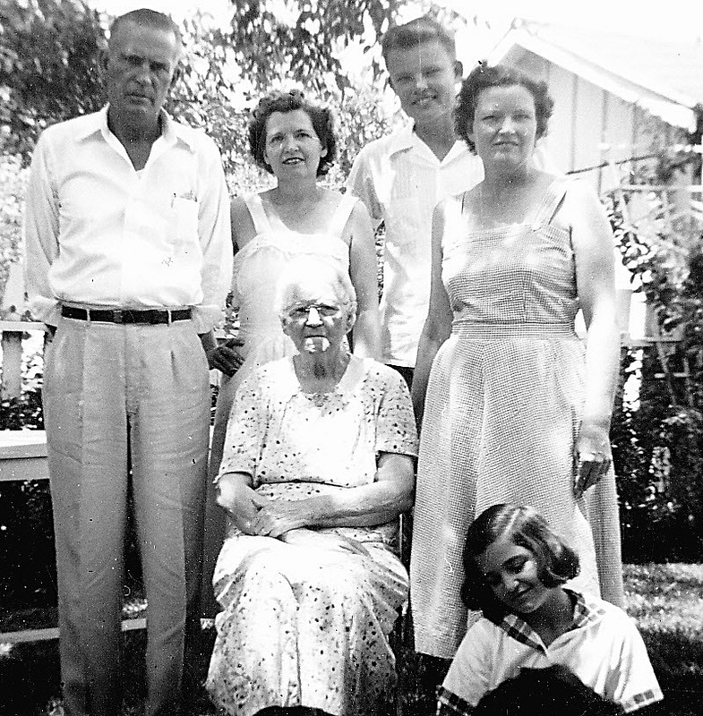 26-Edgar Dickinson, Jorene Moreno,Dad, Grandma Jane Baker,Nora Dickinson, Betty Ann Moreno