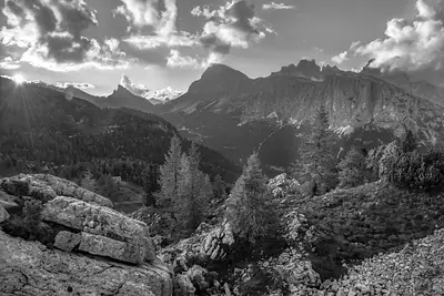 Dolomiti in 48 hours black and white