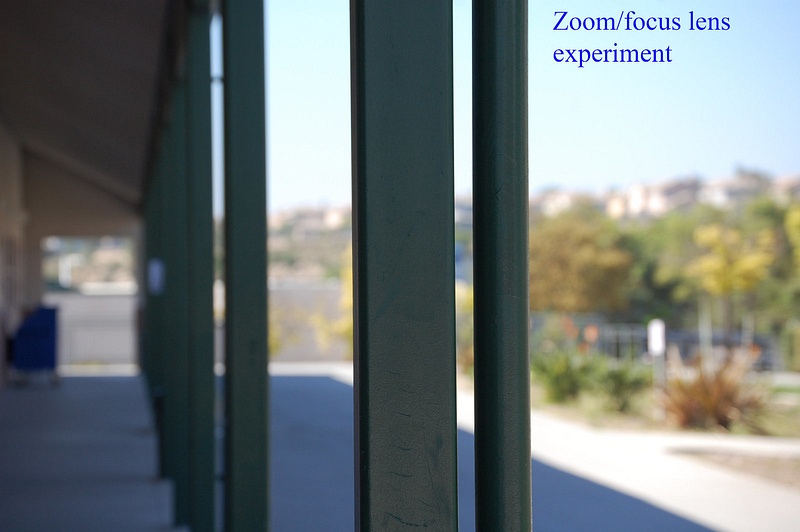 Zoom/focus lens experiment
